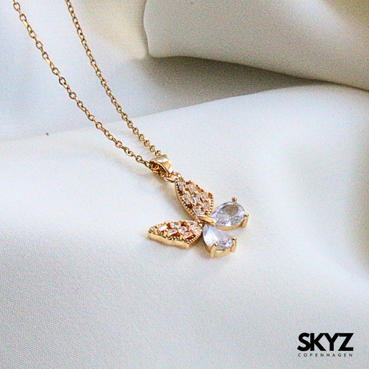 Skyz  Krystal Butterfly - 18k Guldbelagt