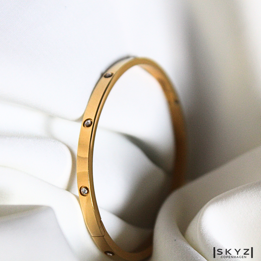 Skyz Zirkonia Bangle - 18k Guldbelagt