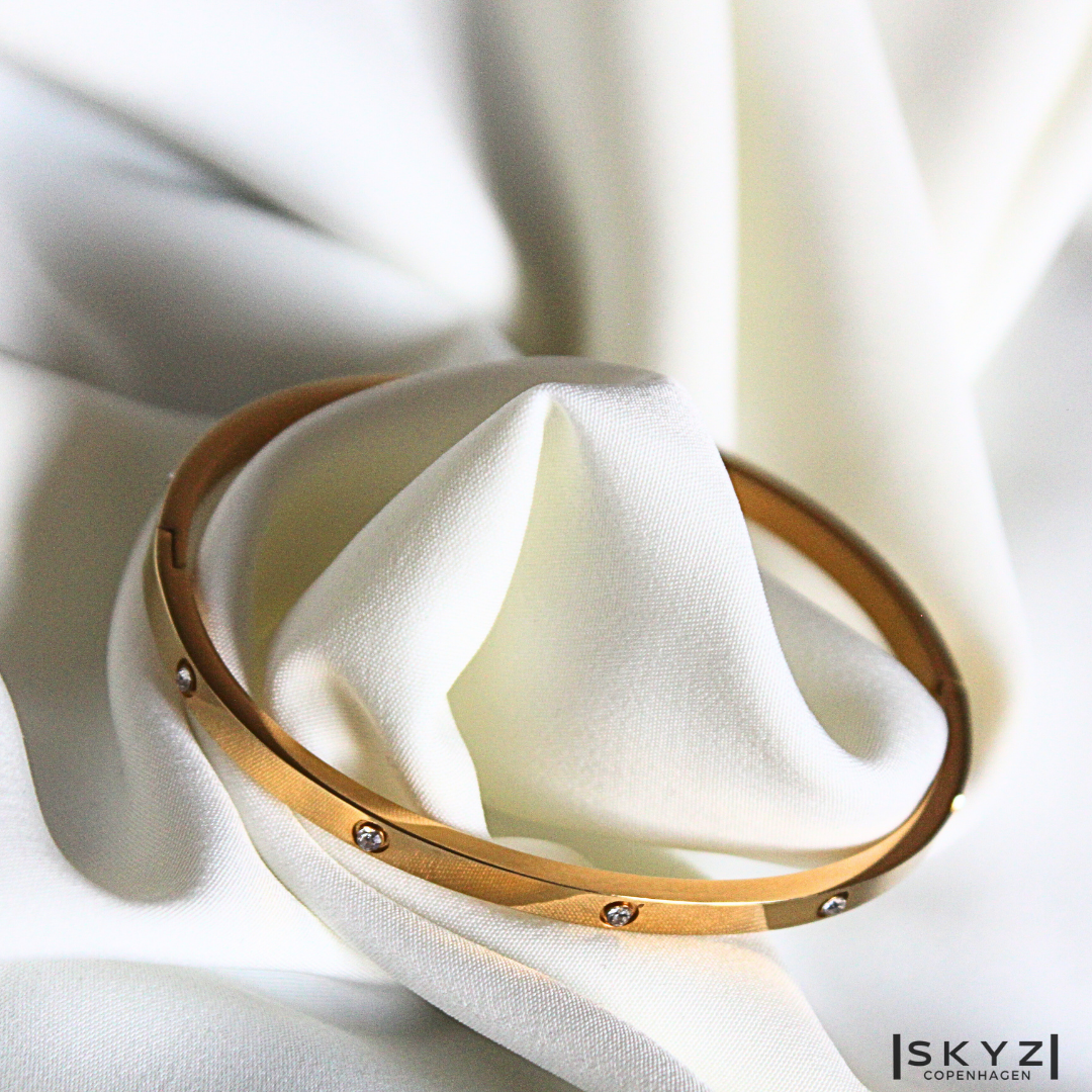 Skyz Zirkonia Bangle - 18k Guldbelagt