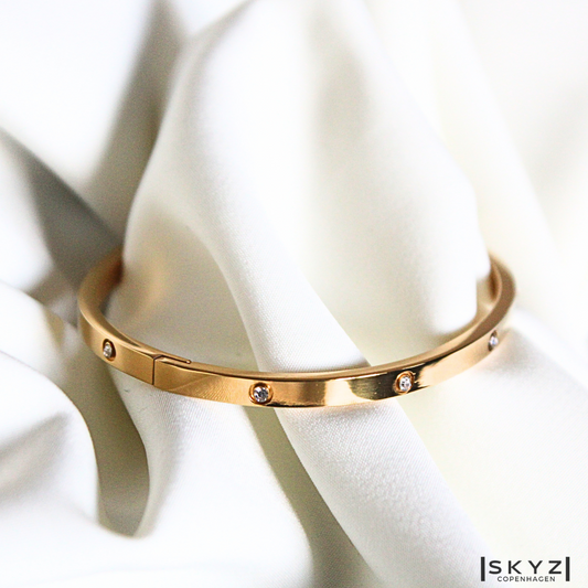 Skyz Zirkonia Bangle - 18k Guldbelagt