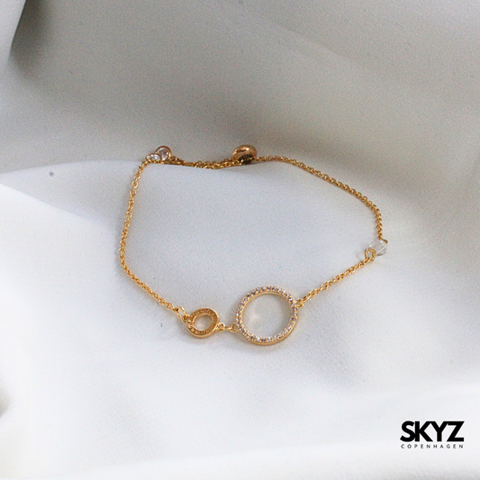 Skyz Circle Zirkonia Armbånd - 18k Guldbelagt