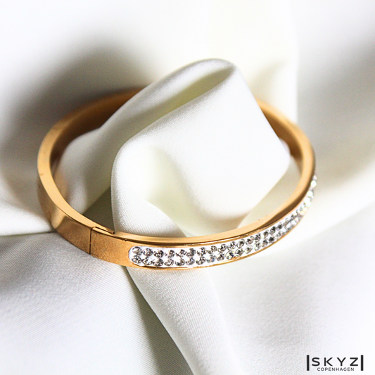 Skyz Elegance Bangle - 18k Guldbelagt M. Zirkonia