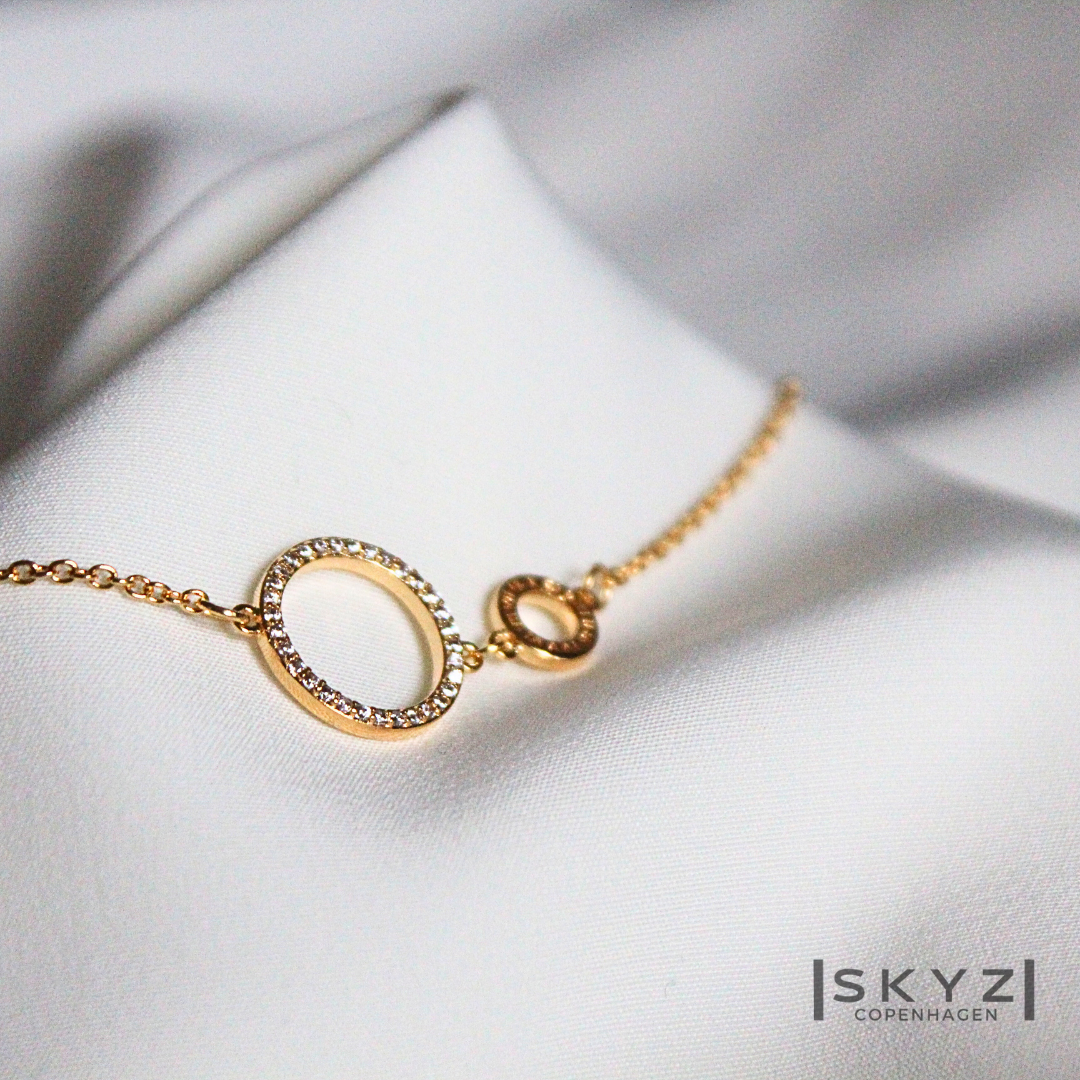 Skyz Circle Zirkonia Armbånd - 18k Guldbelagt