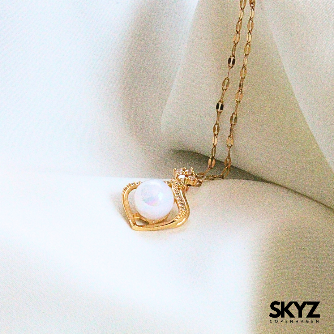 Skyz Elegang Pearl Halskæde - 18k guldbealgt
