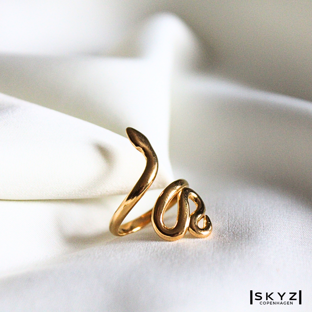 Skyz Snake Me II Ring - 18k Guldbelagt