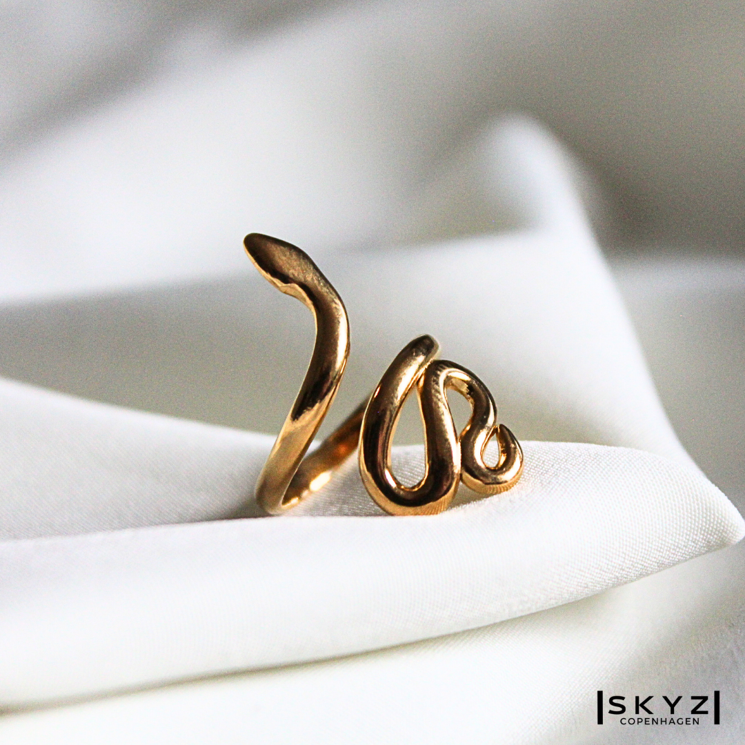 Skyz Snake Me II Ring - 18k Guldbelagt